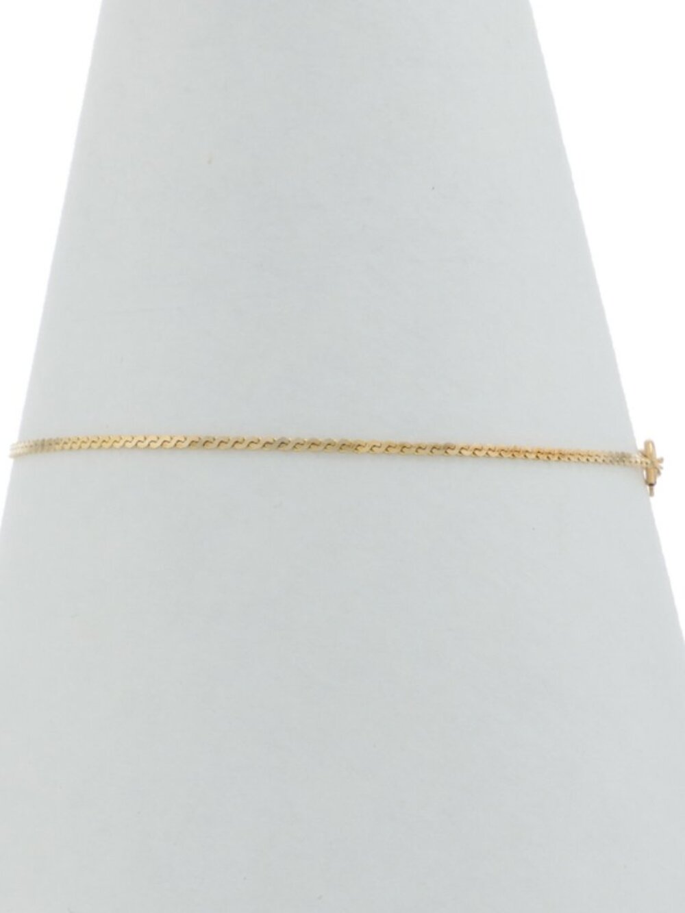 Yellow Gold Serpentine Chain Bracelet 8" - 14k